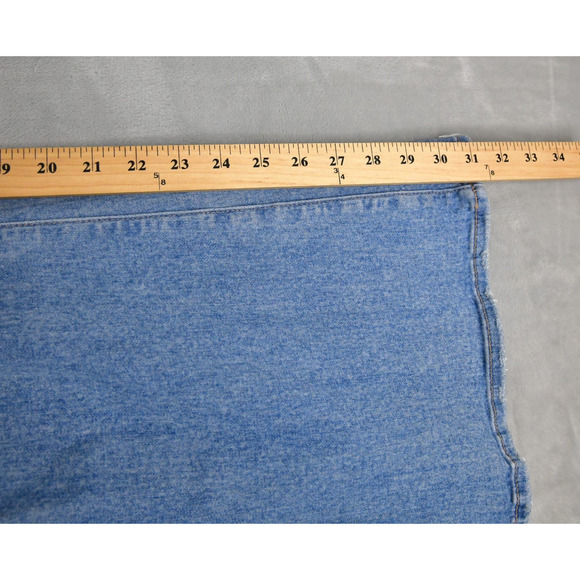 American Eagle Jeans Womens 12 Long (30x31) Curvy Super Hi-Rise Flare Distressed - Picture 10 of 11